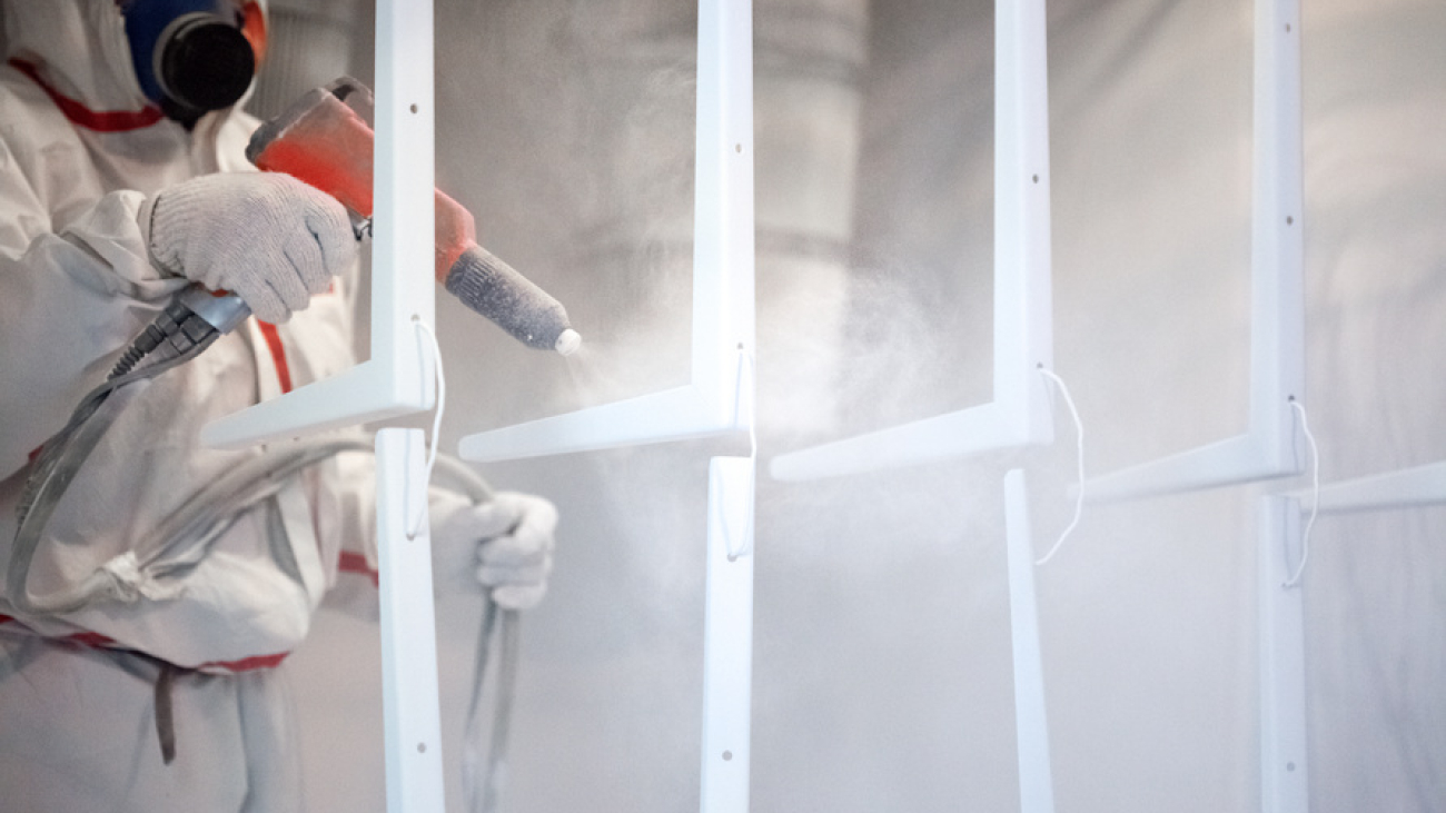 Industrial powder coating
